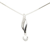 Pt900 プラチナ Pt850 プラチナ ダイヤ0.535ct ダイヤ0.10ct ペンダントネックレス レディース 【中古】